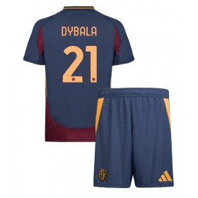 AS Roma Paulo Dybala #21 Tredje skjorte til barn 2024-25 Kortermet (+ korte bukser)